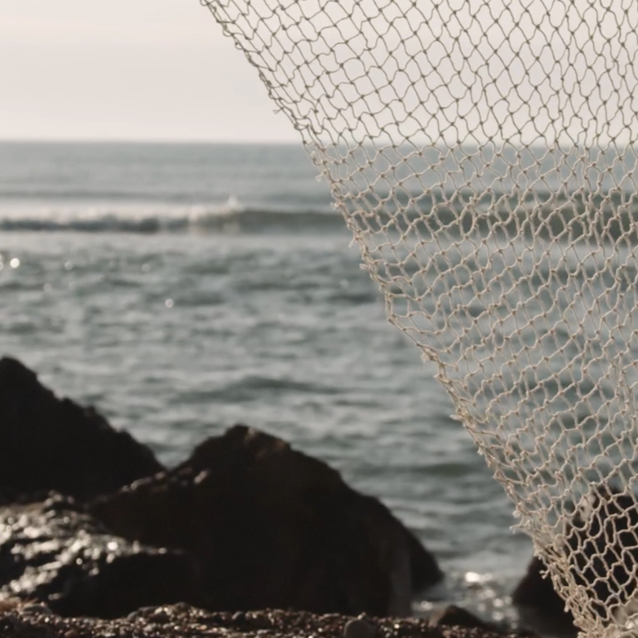 Redes de pesca y mar